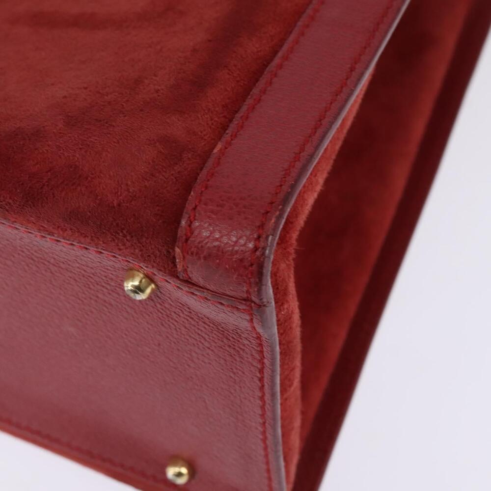 GUCCI Bamboo Hand Bag Leather Suede Red Gold 002 0260 2615 Auth 148239 - Picture 16 of 16
